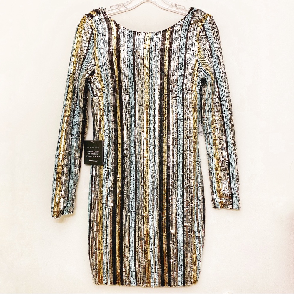 CHARLOTTE RUSSE MULTI-COLOR SEQUIN DRESS